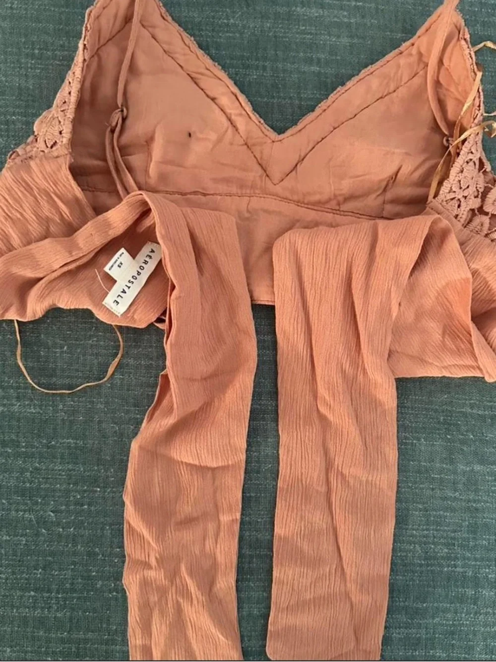 Aeropostale Crochet Lace Bralette - Rust